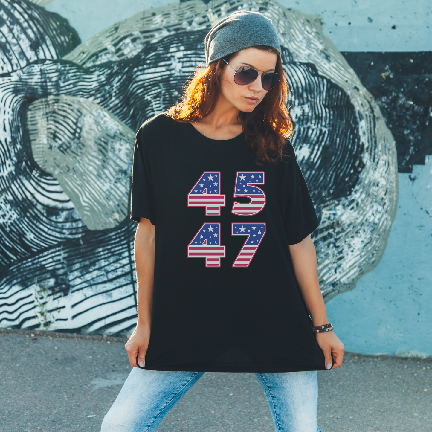 45 47 - Donald J. Trump Graphic Tee Celebrating His Legacy and Future Presidential Bid