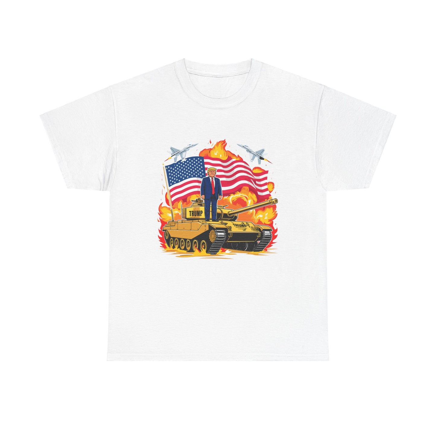 Donald J. Trump on Armored Vehicle - Bold Graphic Tee for Proud Supporters and Patriots, Trump For President 2024, Pro America Shirt