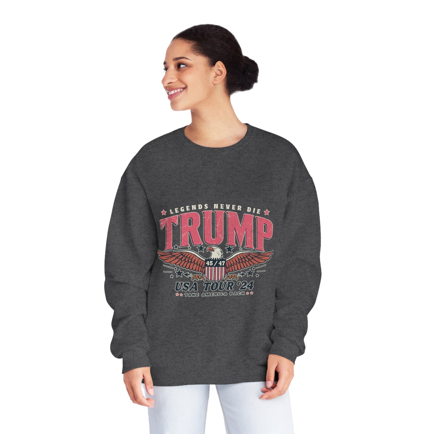 Trump for President 2024 Sweatshirt - Pro Trump 2024 sweatshirt, Pro American sweatshirt, Trump makes America great again