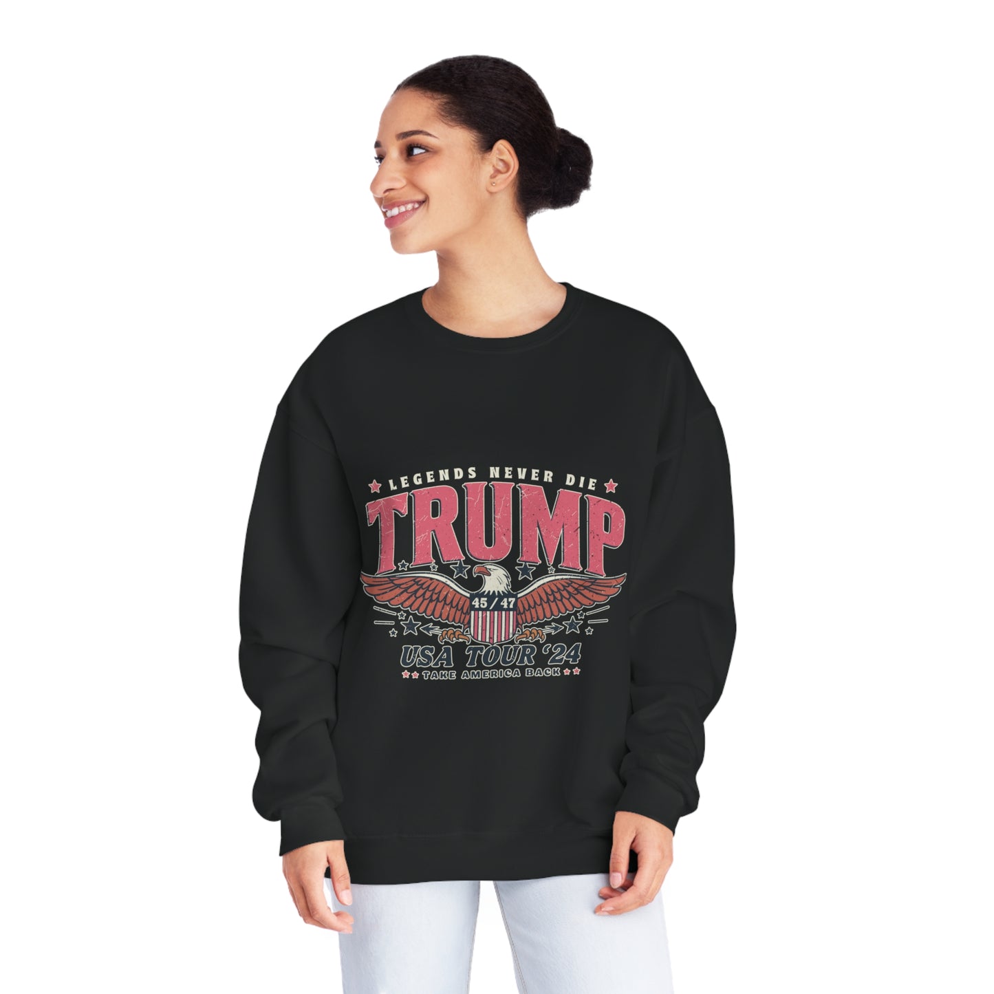 Trump for President 2024 Sweatshirt - Pro Trump 2024 sweatshirt, Pro American sweatshirt, Trump makes America great again