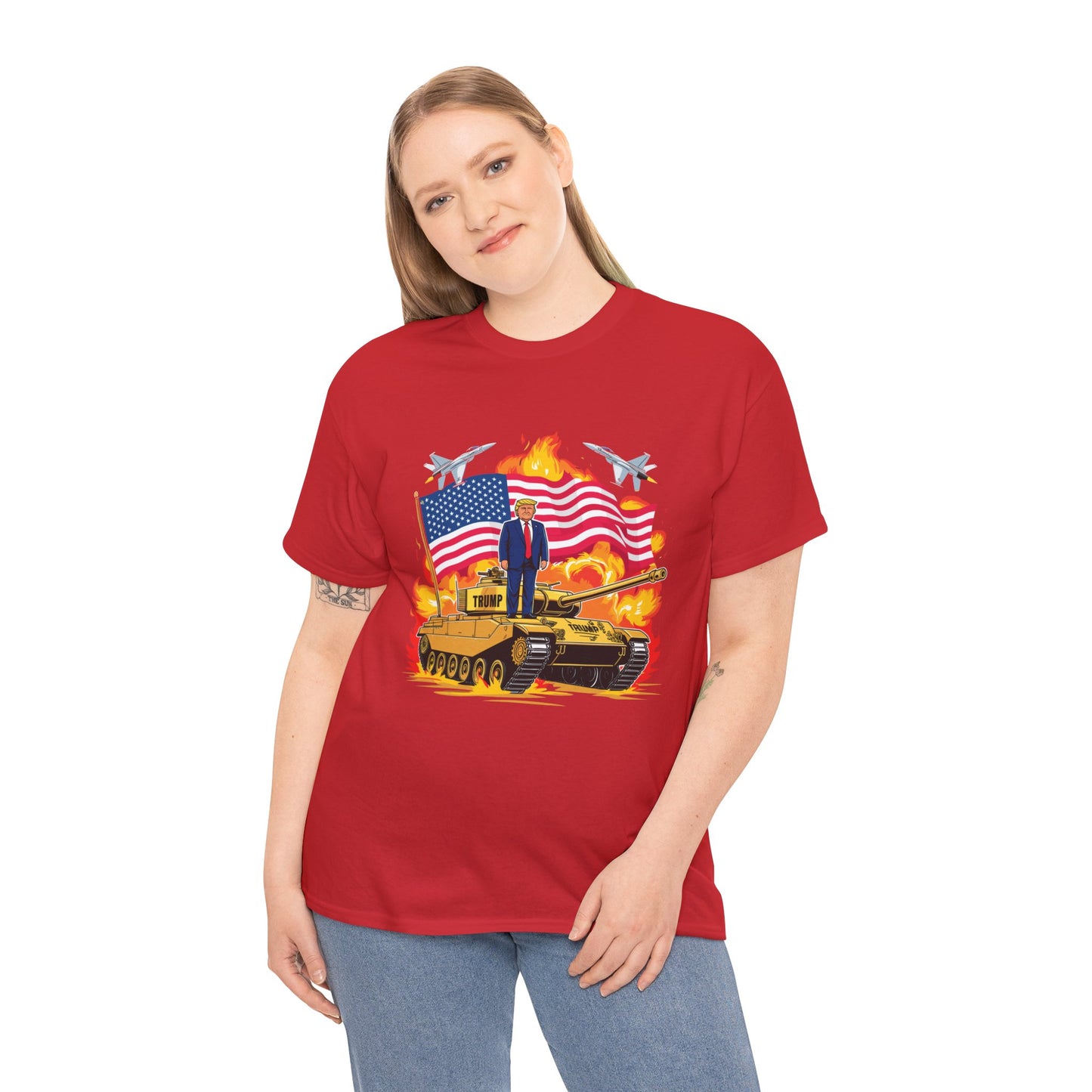 Donald J. Trump on Armored Vehicle - Bold Graphic Tee for Proud Supporters and Patriots, Trump For President 2024, Pro America Shirt