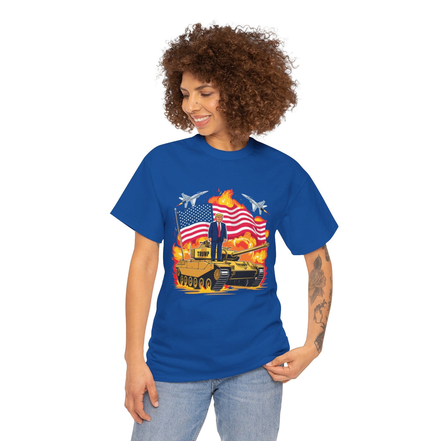 Donald J. Trump on Armored Vehicle - Bold Graphic Tee for Proud Supporters and Patriots, Trump For President 2024, Pro America Shirt