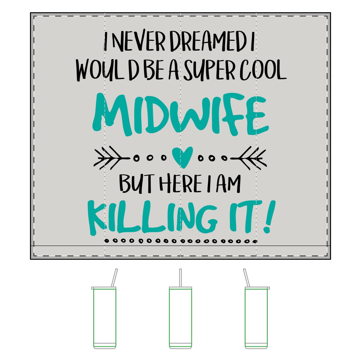 Customizable Sip Maker For Midwives, Midwife Coffee Quote Tumbler, 20oz Quote Sip Mug Gift, Midwife Appreciation Drinkware