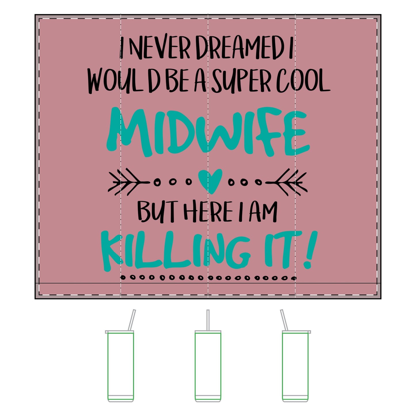 Customizable Sip Maker For Midwives, Midwife Coffee Quote Tumbler, 20oz Quote Sip Mug Gift, Midwife Appreciation Drinkware