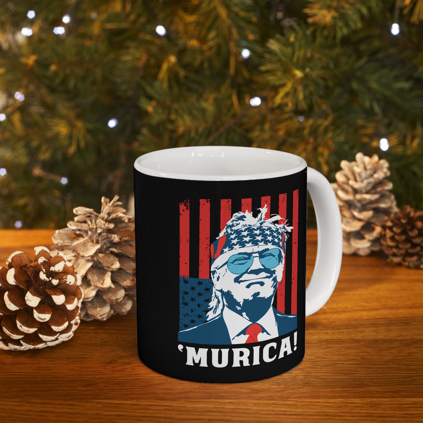 Trump ‘Murica’ Mug, Trump 45 47 Ceramic Mug, Trump 2024, Trump 45/47 MAGA Legacy, 45 47 American President, Trump For President 2024
