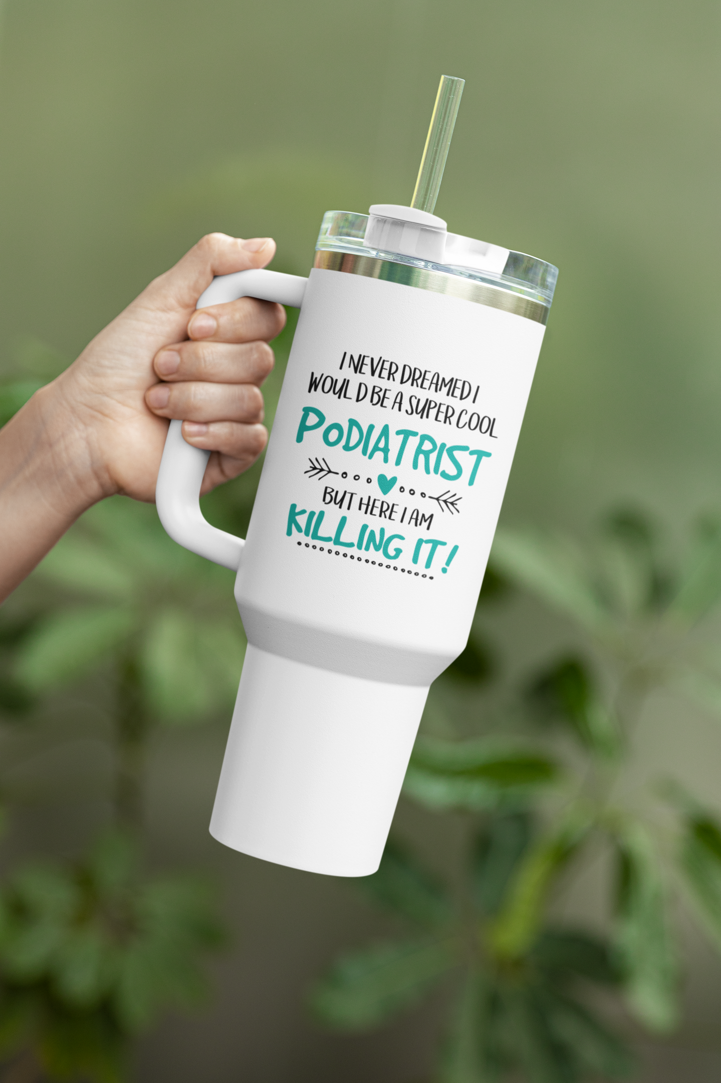 Proud Podiatrist Drinkware, Podiatrist Travel Mug, Humor Medical Travel Cup, Customized Durable 20oz Gift Mug, Unique Medical Gift