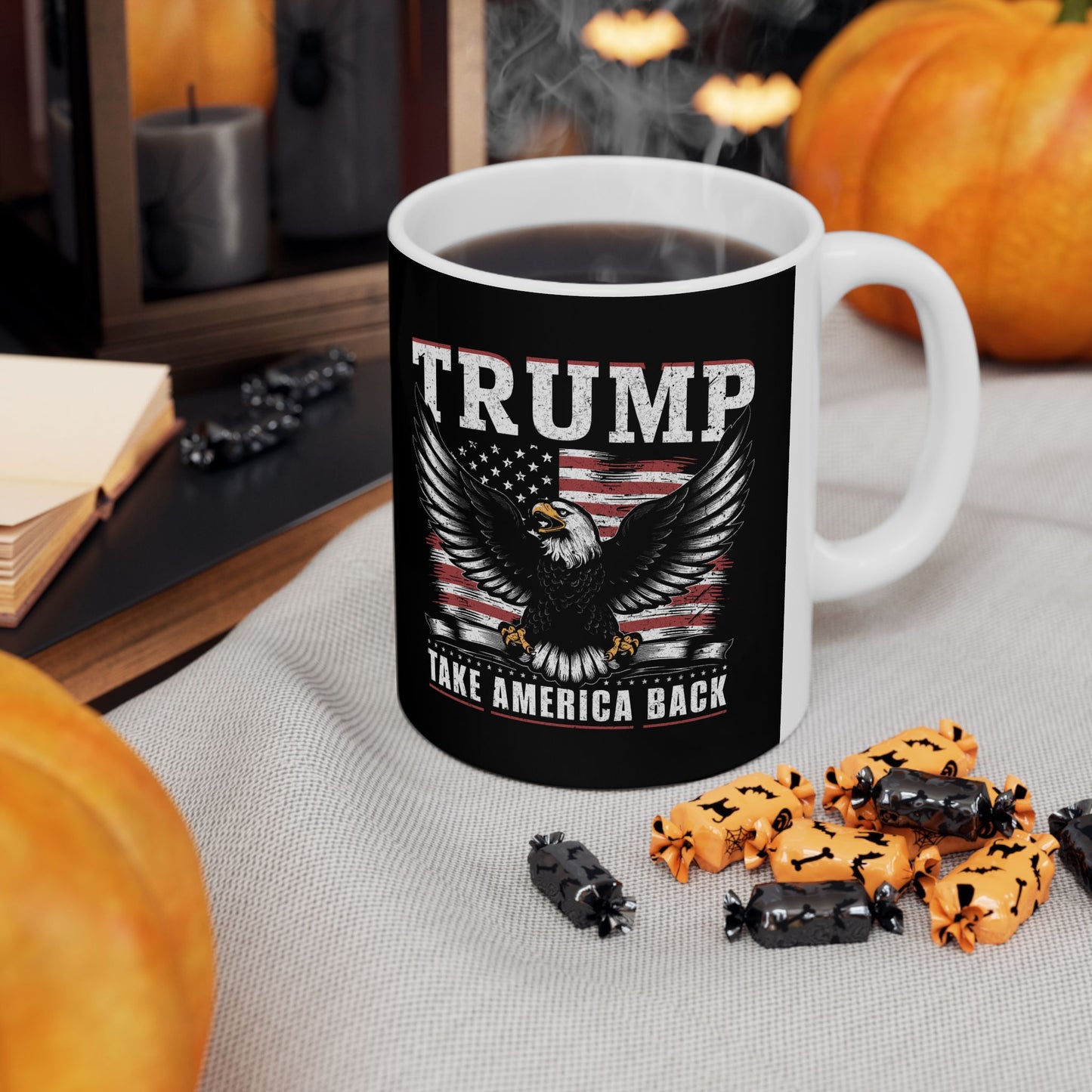 Trump 45 47 Ceramic Mug, Trump 2024, Trump 45/47 MAGA Legacy, 45 47 American President, Trump For President 2024