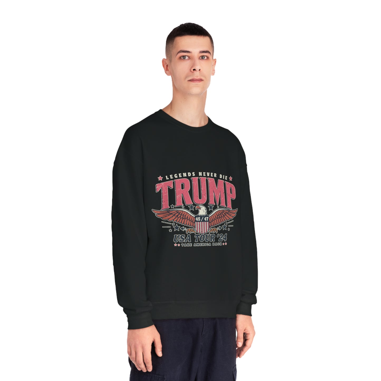 Trump for President 2024 Sweatshirt - Pro Trump 2024 sweatshirt, Pro American sweatshirt, Trump makes America great again