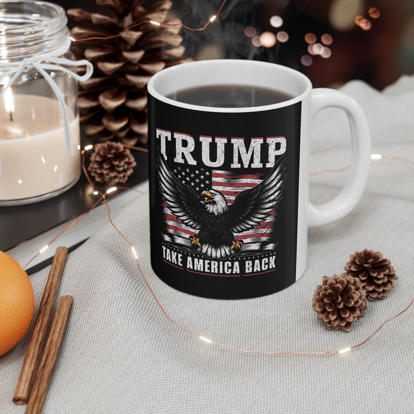 Trump 45 47 Ceramic Mug, Trump 2024, Trump 45/47 MAGA Legacy, 45 47 American President, Trump For President 2024