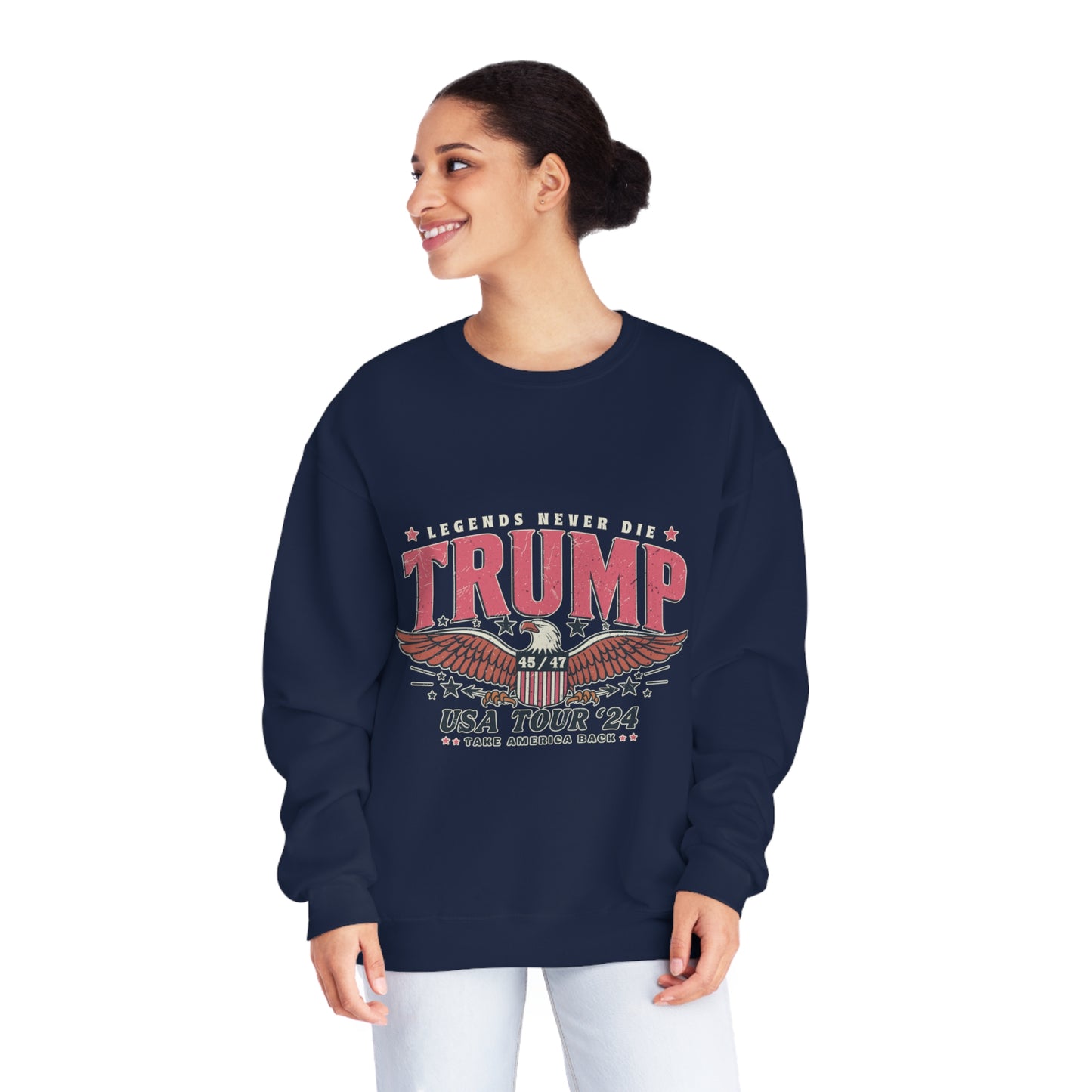 Trump for President 2024 Sweatshirt - Pro Trump 2024 sweatshirt, Pro American sweatshirt, Trump makes America great again