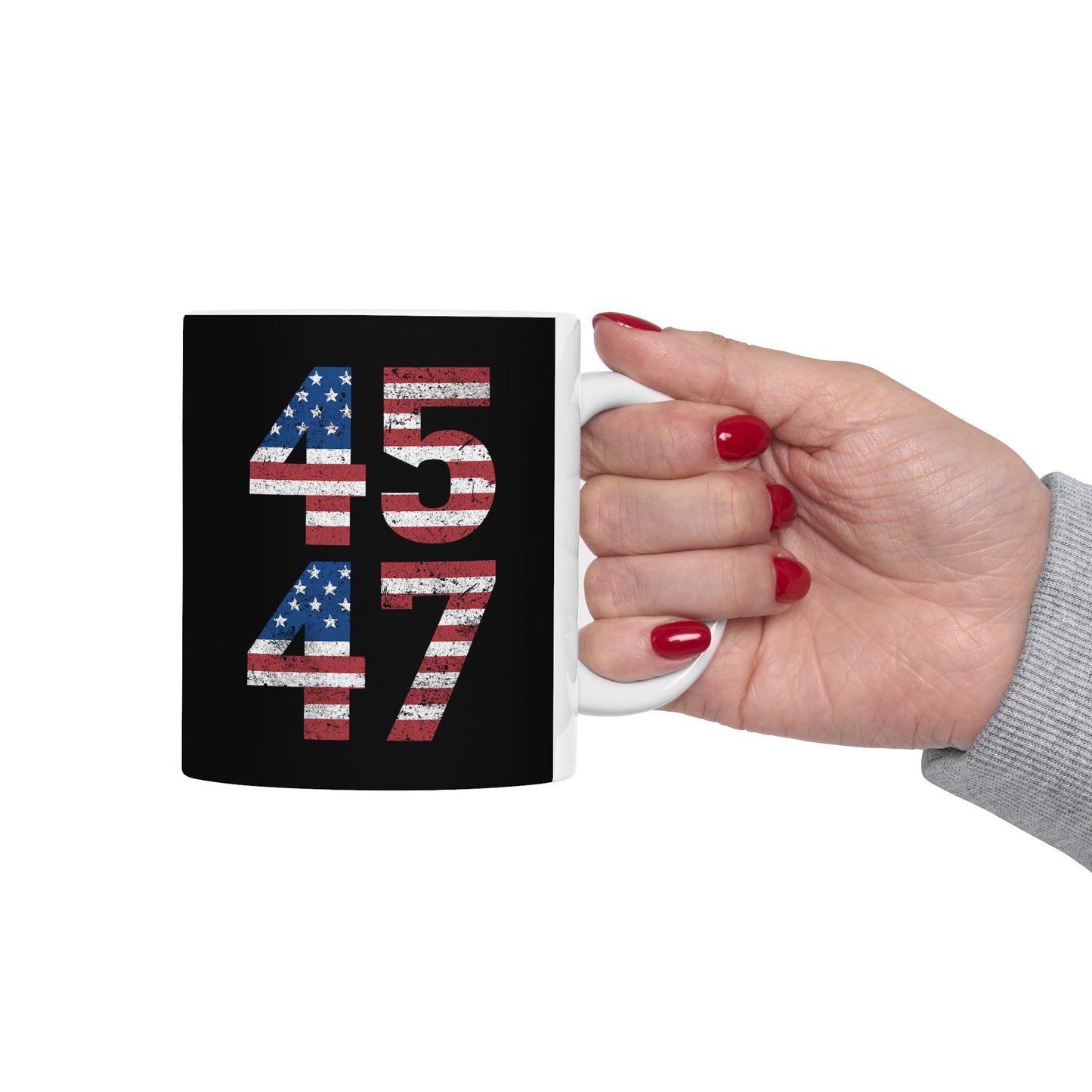 Trump 45 47 Ceramic Mug, Trump 2024, Trump 45/47 MAGA Legacy, 45 47 American President, Trump For President 2024