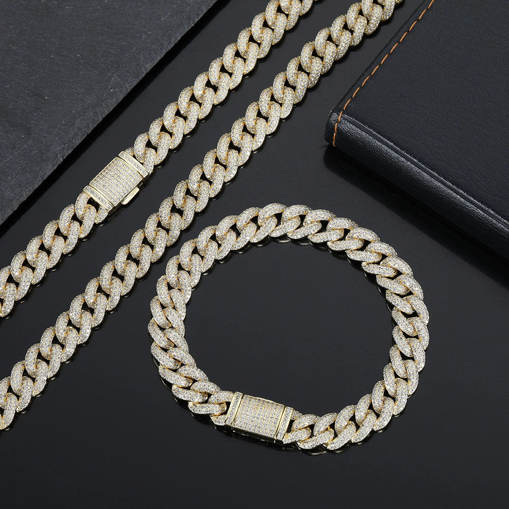 Zircon Cuban Necklace – Stylish & Sparkly Jewelry for Men & Women
