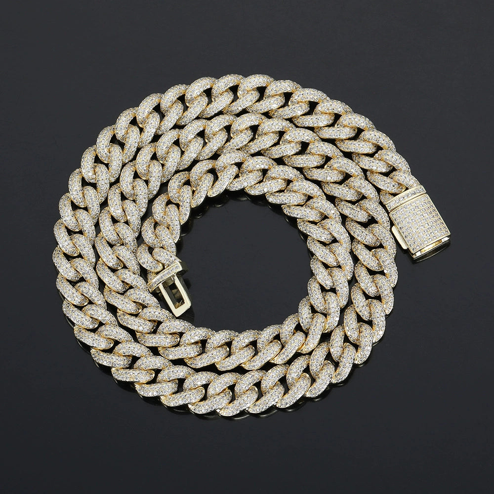 Zircon Cuban Necklace – Stylish & Sparkly Jewelry for Men & Women