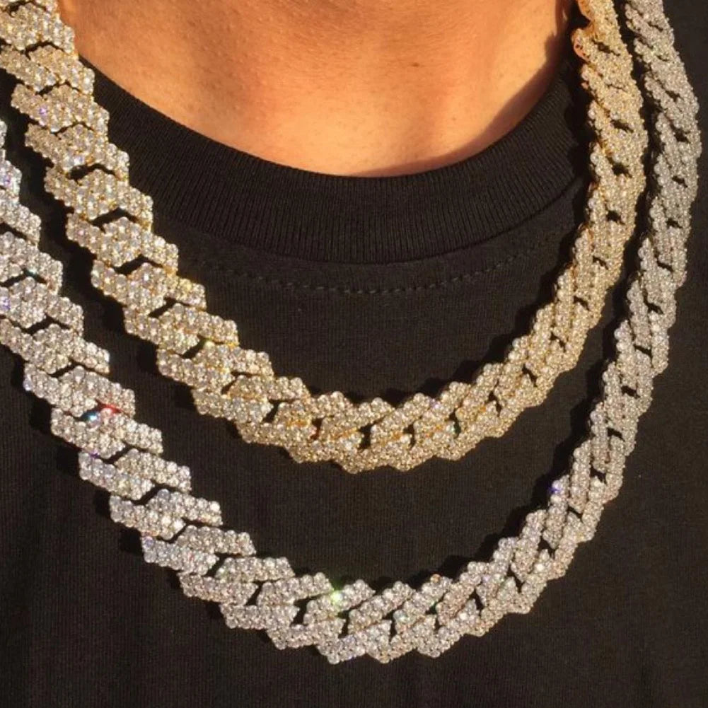 14MM Iced Out Cuban Link Chain – Bling Miami Necklace for Men & Women