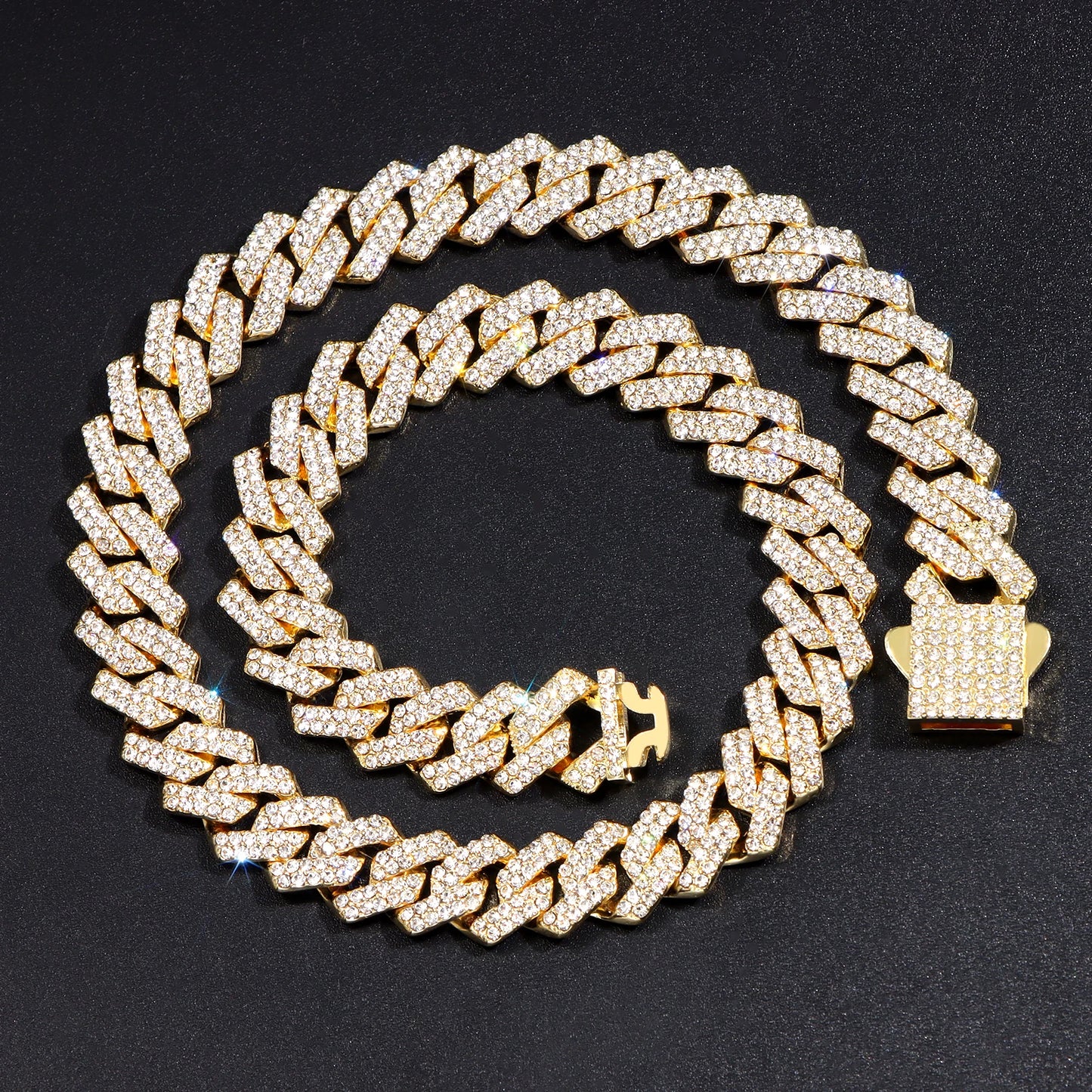 14MM Iced Out Cuban Link Chain – Bling Miami Necklace for Men & Women