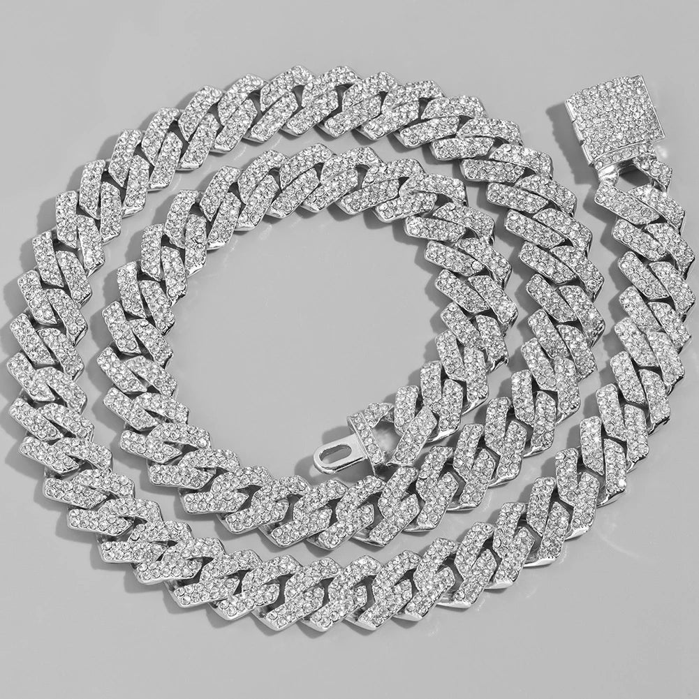 14MM Iced Out Cuban Link Chain – Bling Miami Necklace for Men & Women