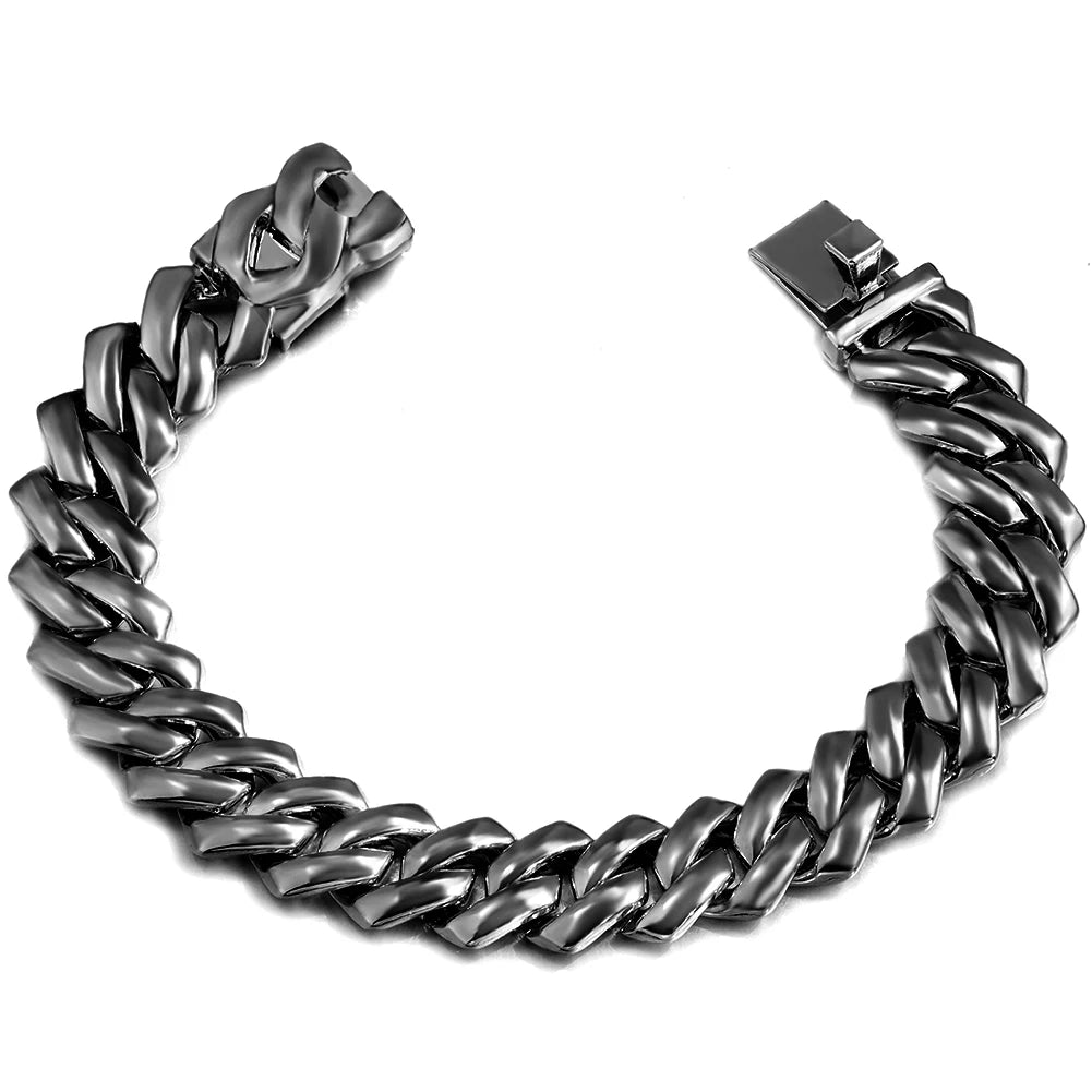 Women’s 14MM Cuban Link Choker – Rhinestone Bling Miami Chain