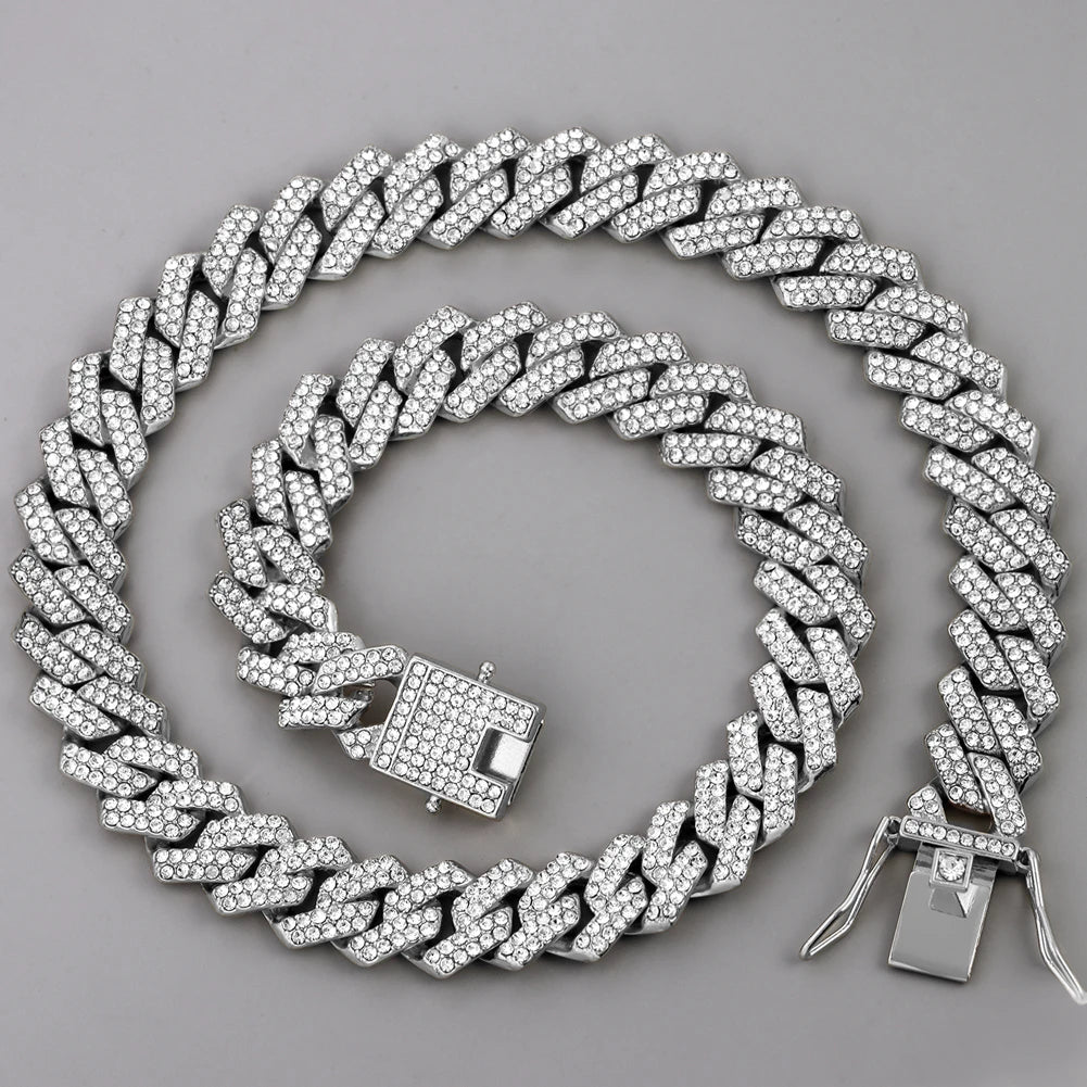 14MM Iced Out Cuban Link Chain – Bling Miami Necklace for Men & Women