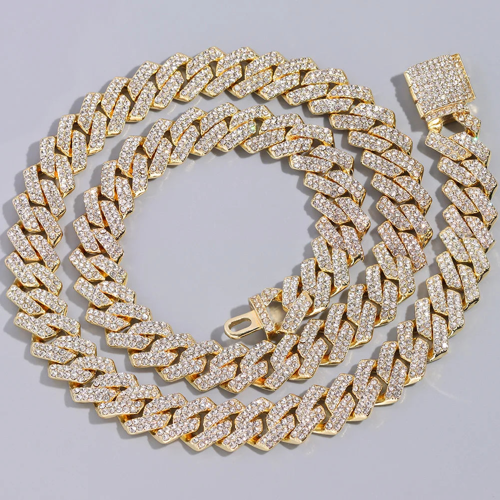 14MM Iced Out Cuban Link Chain – Bling Miami Necklace for Men & Women