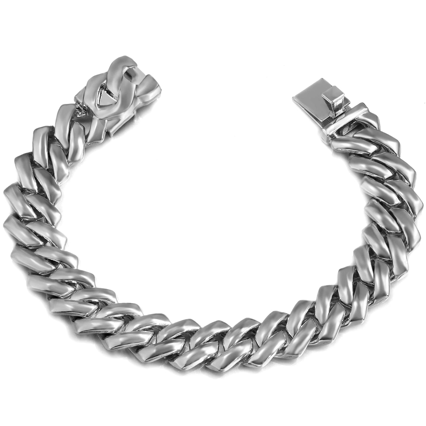 Women’s 14MM Cuban Link Choker – Rhinestone Bling Miami Chain