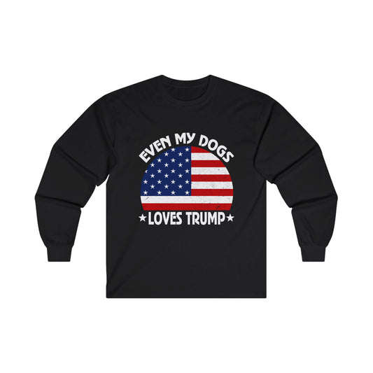 Trump for President 2024 I Pro Trump 2024 long sleeve tee I Pro American long sleeve tee I Trump makes America great again I American Pride Long Sleeve Tee I