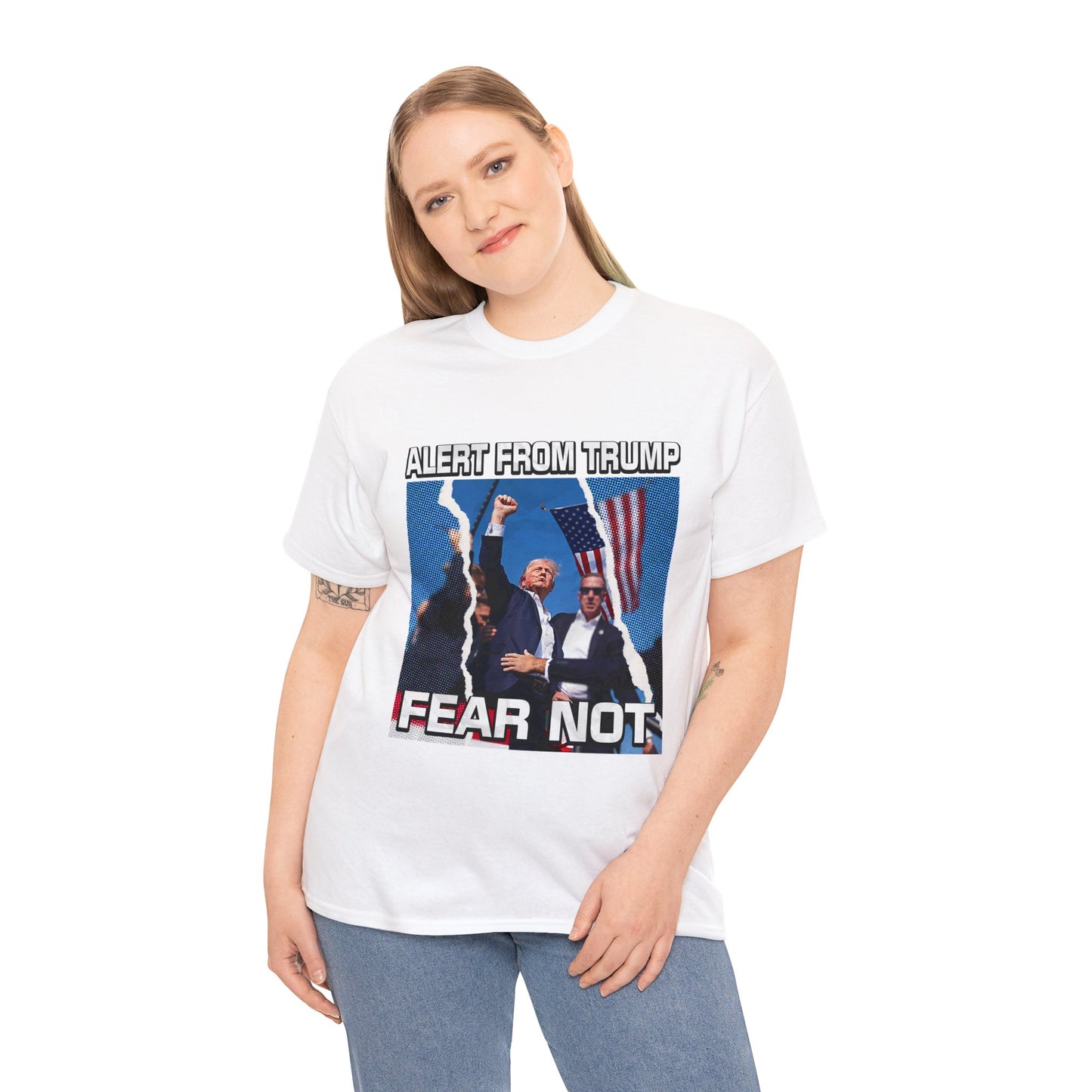 Alert from Trump: Fear Not T-Shirt, Trump Assassination Tee, President Election Tee, Pro America Shirt, Trump 2024 Election Shirt, US President Election Campaign Gift