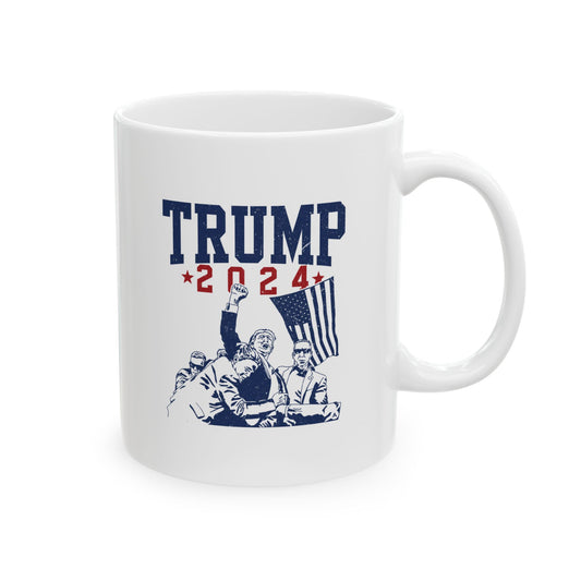 Trump standing strong 2024 - President Trump Ceramic Mug, Trump USA Gift 2024, Trump 2024 Ceramic Mug,  Pro Trump Ceramic Mug,  Pro America Ceramic Mug,  Republican Ceramic Mug