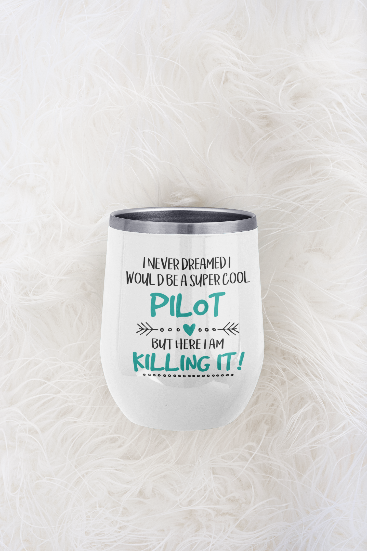 Stainless Steel Pilot cup, Trendy Travel-Friendly Wine Tumbler for Pilots, Customized 12oz Appreciation Gift Mug,Cool Gift Idea Wine Tumbler