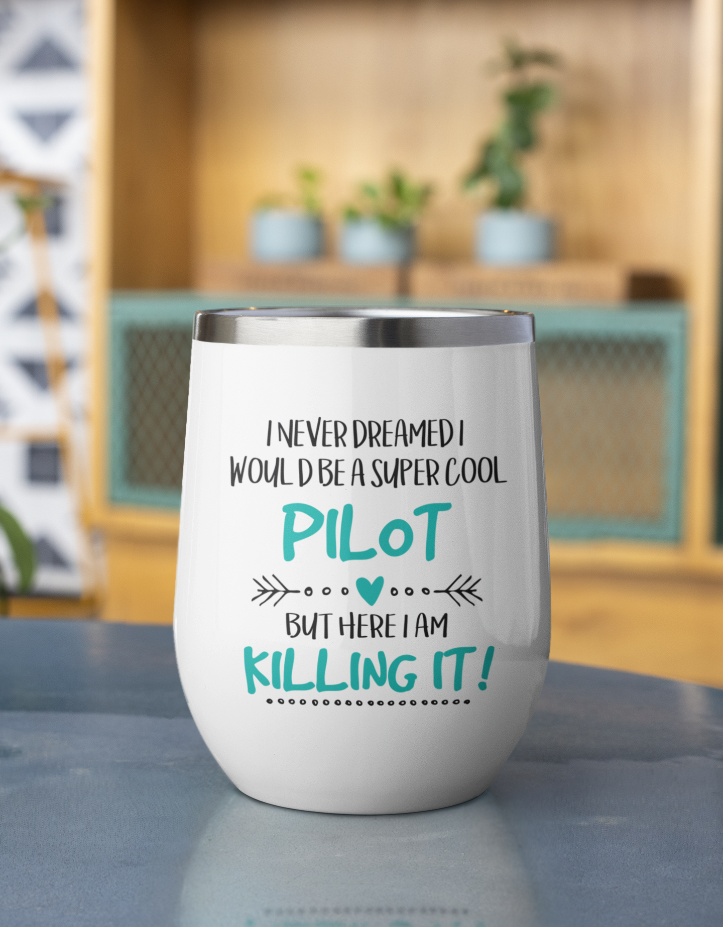 Stainless Steel Pilot cup, Trendy Travel-Friendly Wine Tumbler for Pilots, Customized 12oz Appreciation Gift Mug,Cool Gift Idea Wine Tumbler