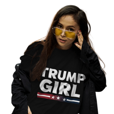 Trump Girl T-Shirt, Support Trump, Patriotic Apparel, Conservative Gift, Election Campaign Gift, Trump 2024 Election Shirt, Donald Trump 2024 Shirt