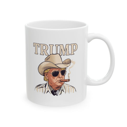 Trump 2024 Ceramic Mug - President Trump Ceramic Mug, Trump USA Gift 2024, MAGA Plus Size Ceramic Mug, Trump Takes America Back Ceramic Mug