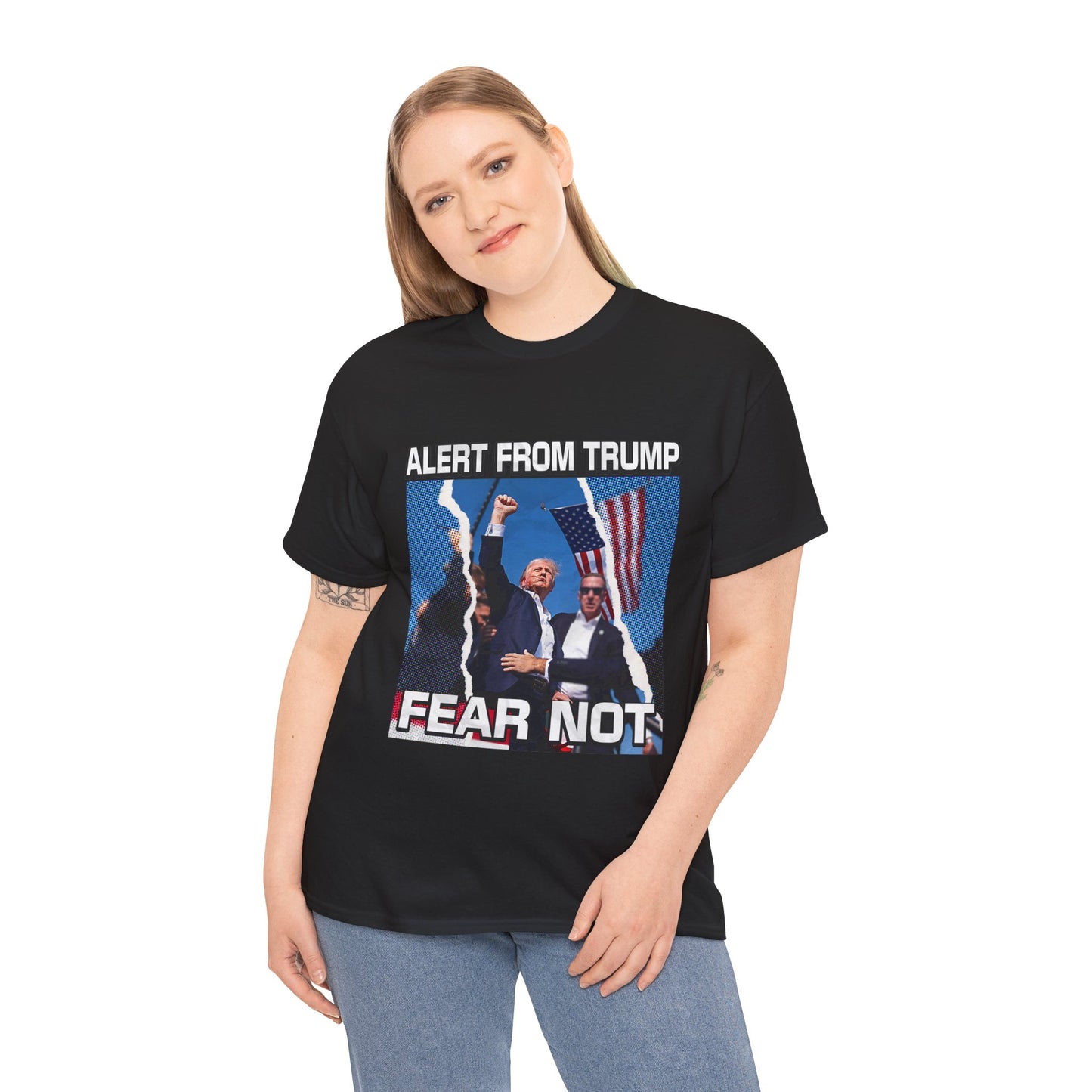 Alert from Trump: Fear Not T-Shirt, Trump Assassination Tee, President Election Tee, Pro America Shirt, Trump 2024 Election Shirt, US President Election Campaign Gift