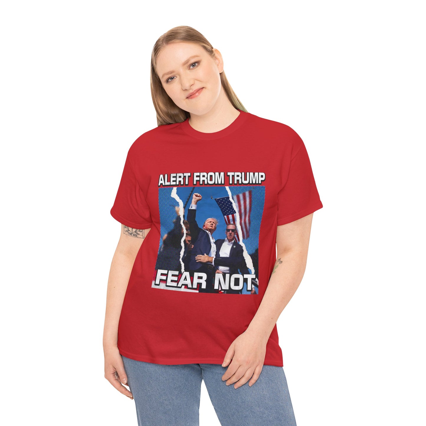 Alert from Trump: Fear Not T-Shirt, Trump Assassination Tee, President Election Tee, Pro America Shirt, Trump 2024 Election Shirt, US President Election Campaign Gift